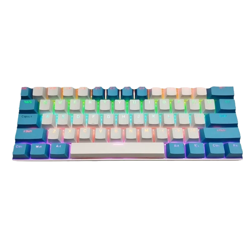 87-Key Mechanical Keyboard Mixed Backlight Wired Blue Red Brown Switches