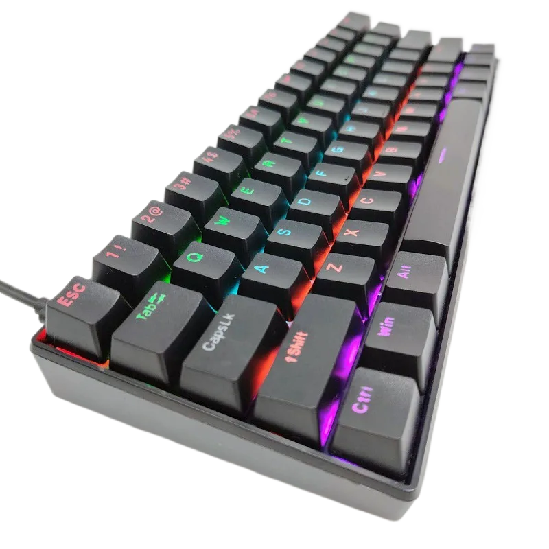 87-Key Mechanical Keyboard Mixed Backlight Wired Blue Red Brown Switches