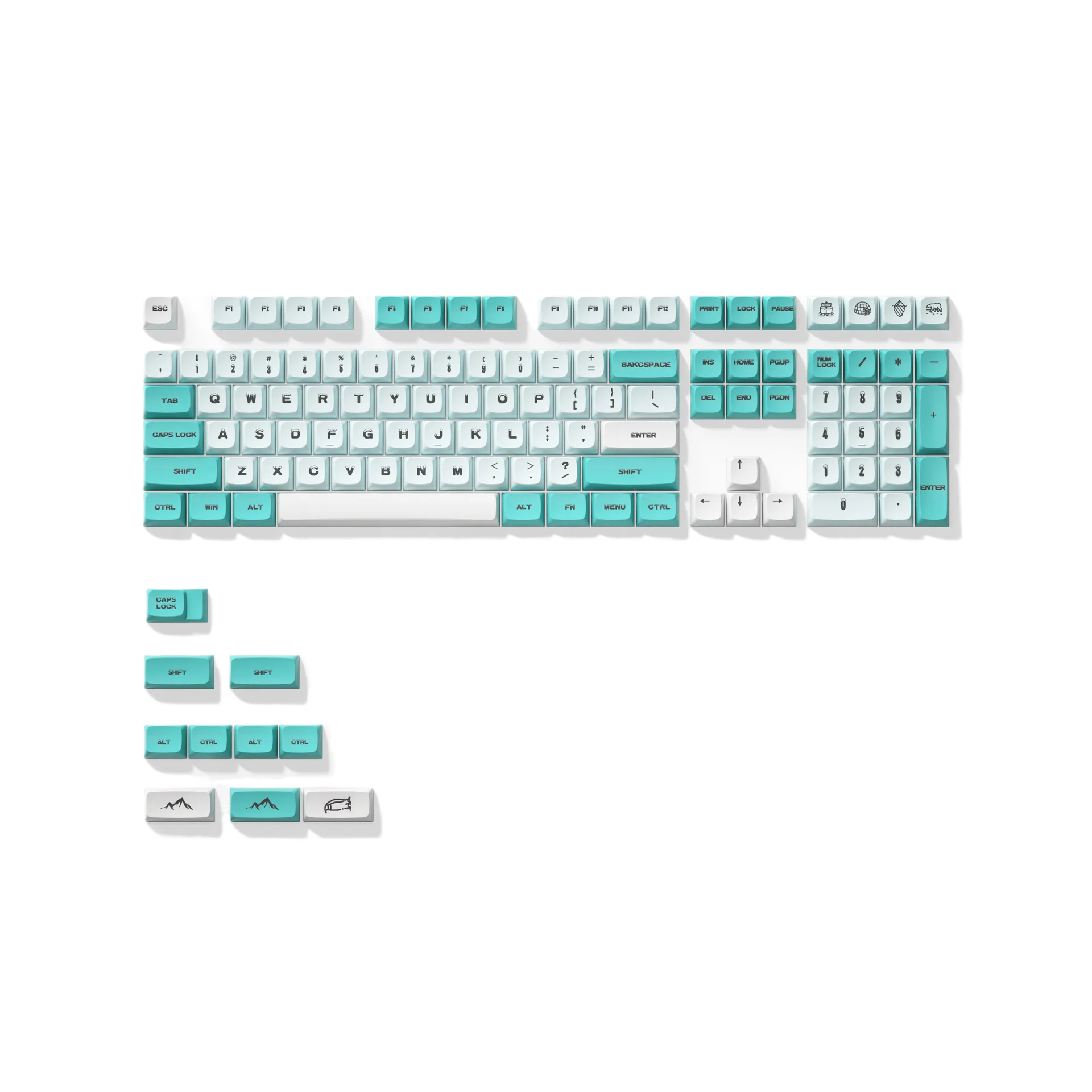 XDA Profile PBT Keycap Set – Matcha Green Custom Mechanical Keyboard