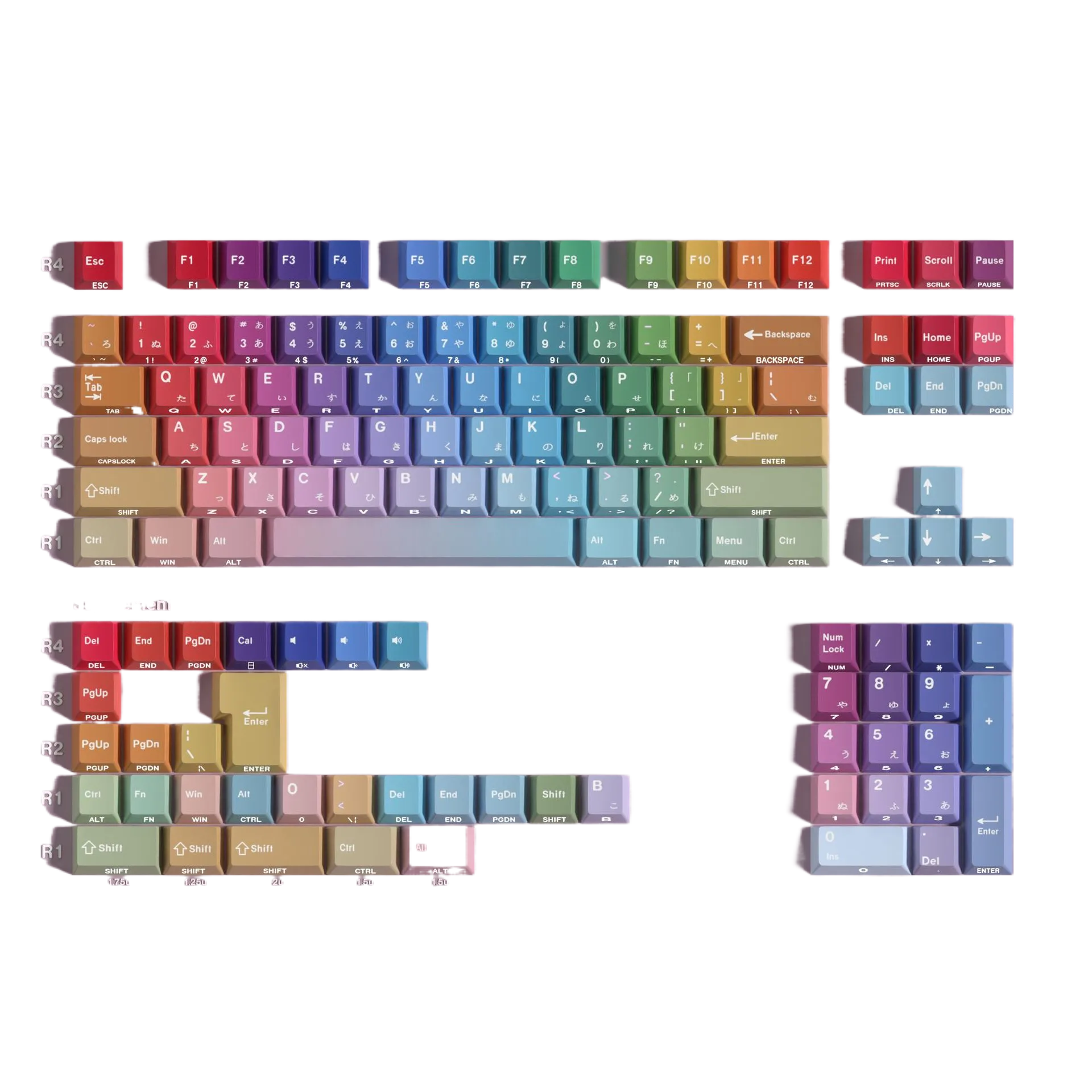 Group Buy Dye Sublimation DoubleShot Translucent PBT Keycap Set – Multi-Language Wooting
