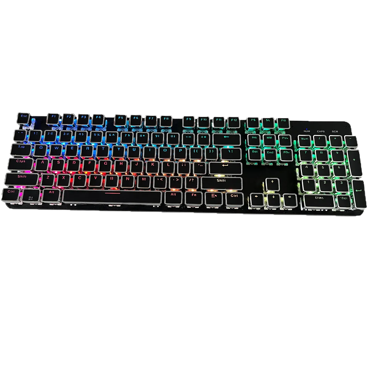 Electroplated Retro Square Punk Keycaps 104-Key Mechanical Keyboard