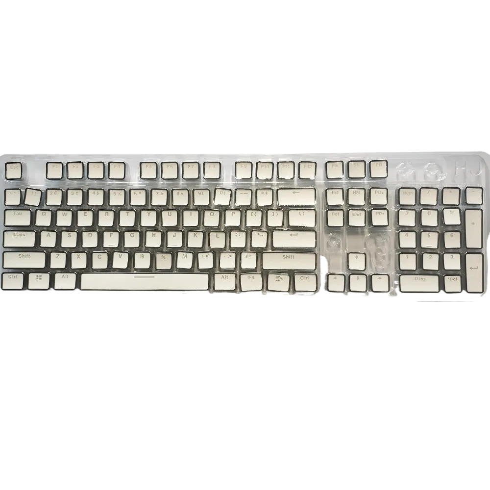 Electroplated Retro Square Punk Keycaps 104-Key Mechanical Keyboard