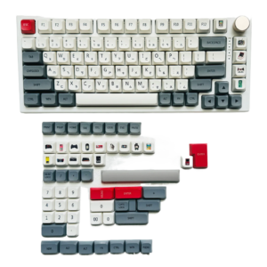 XDA Retro Red White Game Console PBT Keycaps - Multi-Language