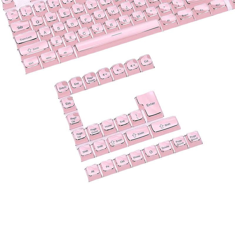 Jelly Powder Keycaps, MDA Profile, 130 Keys, PC Transparent Magnetic Axis