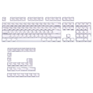 Jelly White MDA Profile Keycap Set - 130 Keys PC Transparent Magnetic Switch Keyboard