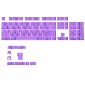 Purple Side-Printed Keycaps, 119 Keys PC Translucent Set