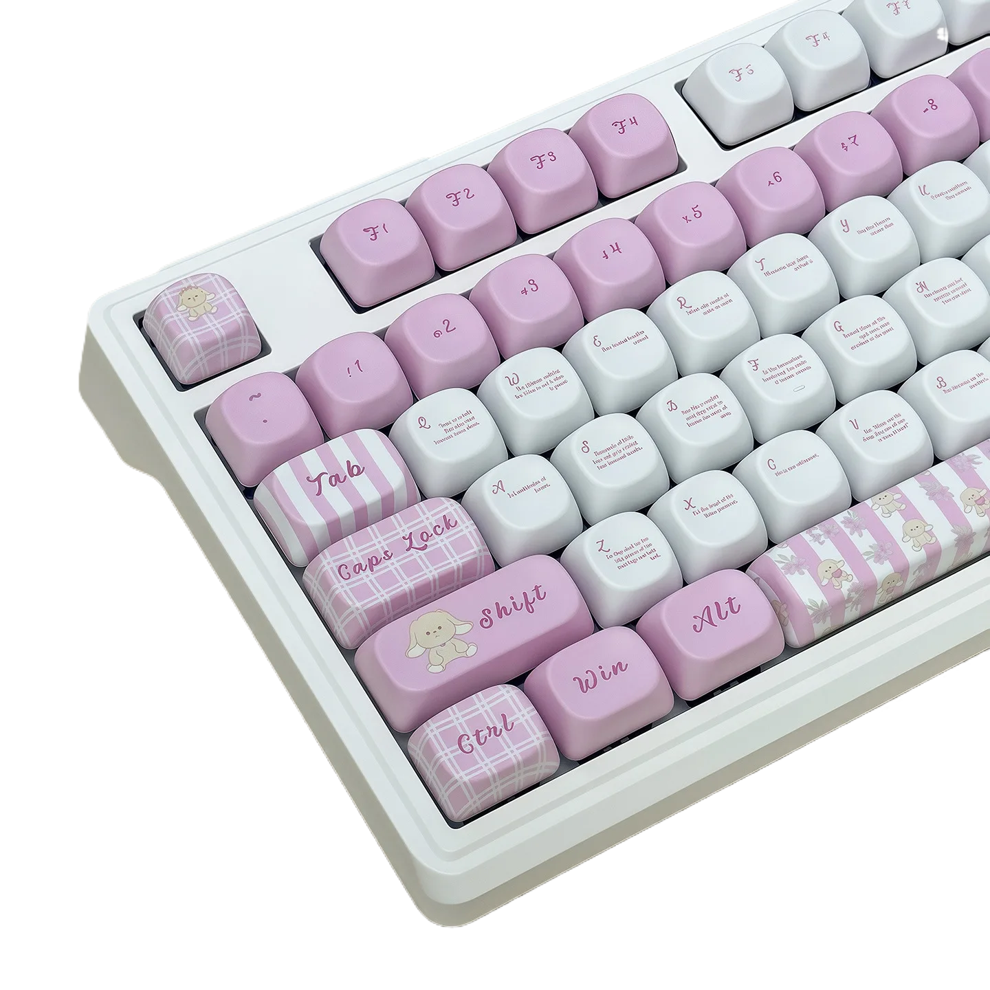 Lily Lop-Eared Rabbit MOA Dye-Sub Keycap Set – 131 Keys