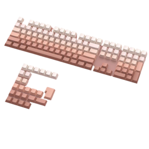 Rouge Gradient Side-Engraved Luminous 133 Key Mechanical Keyboard PBT Doubleshot Keycap