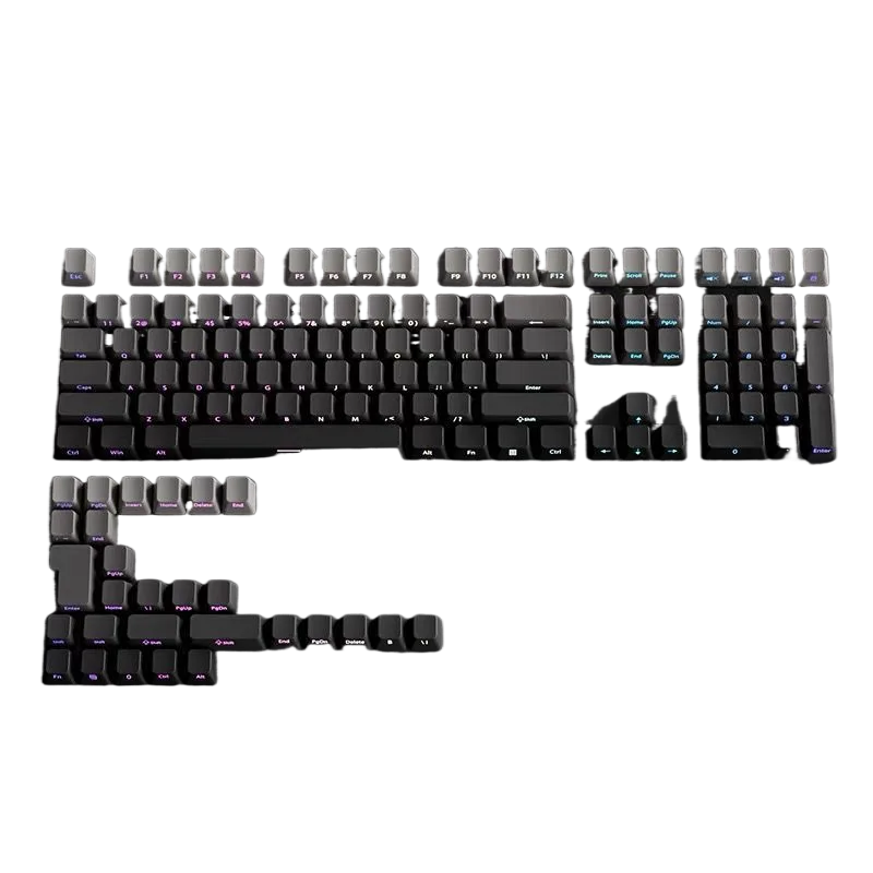 Gradient Side-Engraved Keycaps, 133-Key PBT Doubleshot OEM Profile