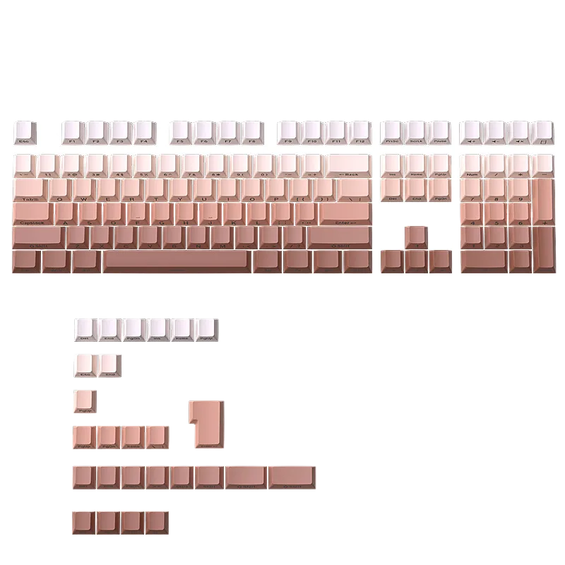Gradient Ombre Side-Engraved 134 Keys OEM PBT Doubleshot Keycap Set