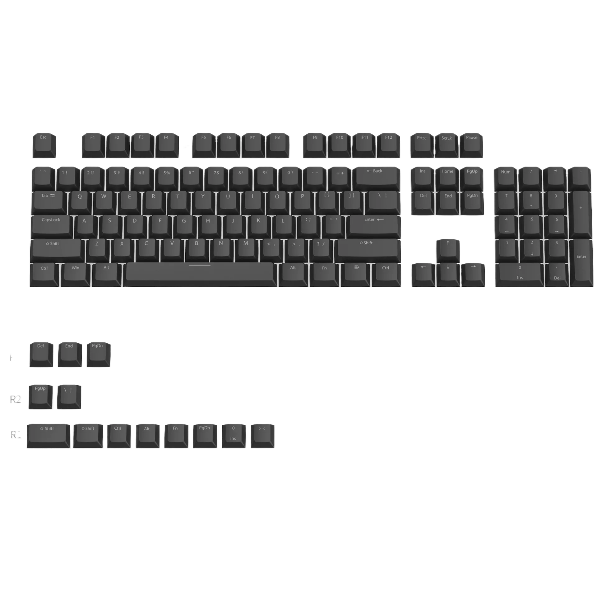 ABS Keycaps, Doubleshot Backlit, Cherry MX, 75/98/104 Layout – Pink & Blue