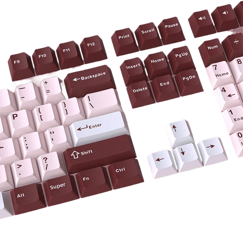 Darling Pink Mechanical Keyboard Keycaps, PBT, 126 Keys, OEM Profile