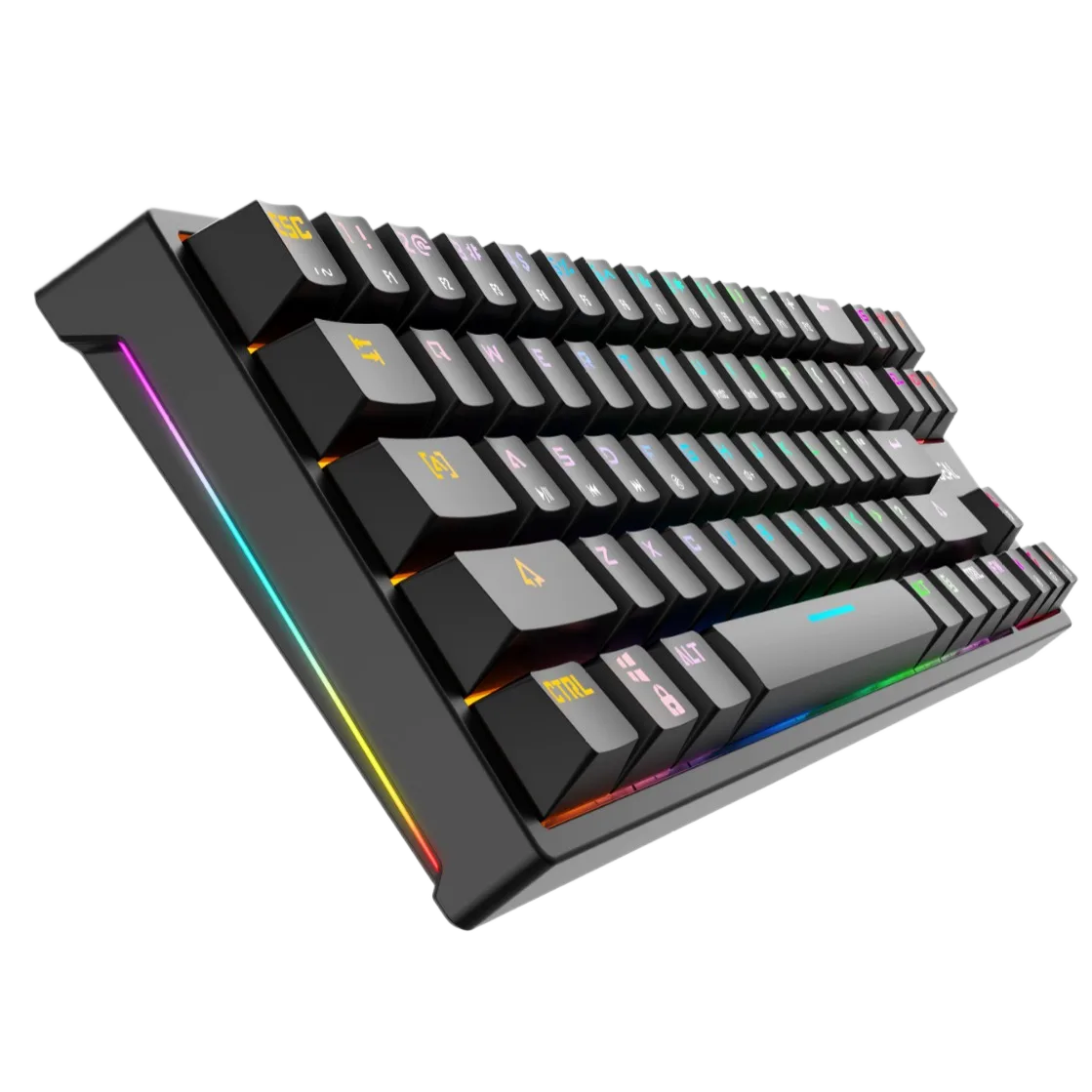 71-Key Mechanical Keyboard, Wired, RGB Backlit, Portable