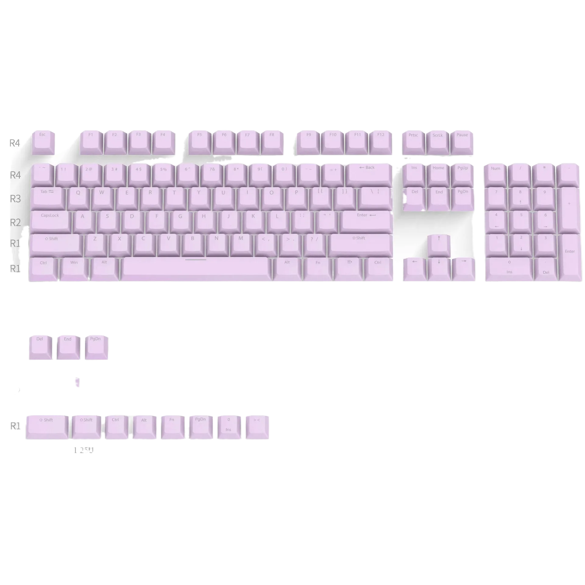 ABS Keycaps, Doubleshot Backlit, Cherry MX, 75/98/104 Layout – Pink & Blue