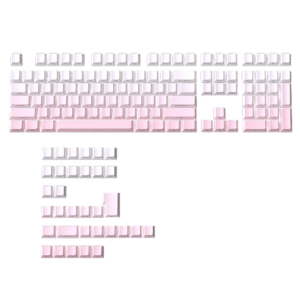 Pink Gradient Keycaps OEM Profile 140 Keys Side Printed PBT Doubleshot