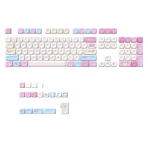 Pink Blue Stationery MOA Dye-Sub 131 Keys Keycap Set