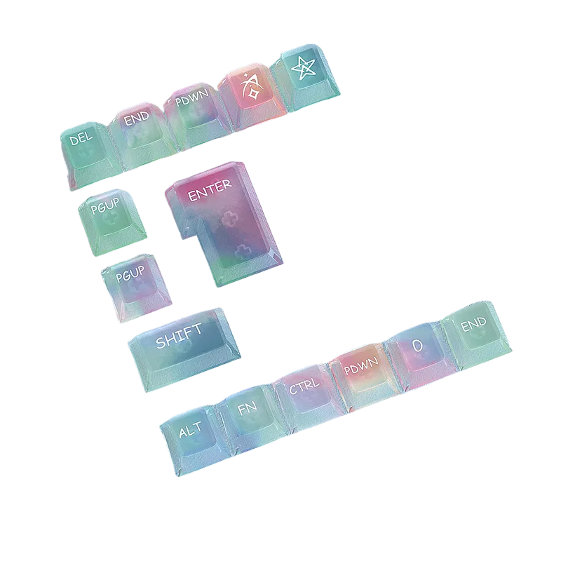 Translucent Gradient Mist Keycaps – Spring Cherry Blossom 119 Keys