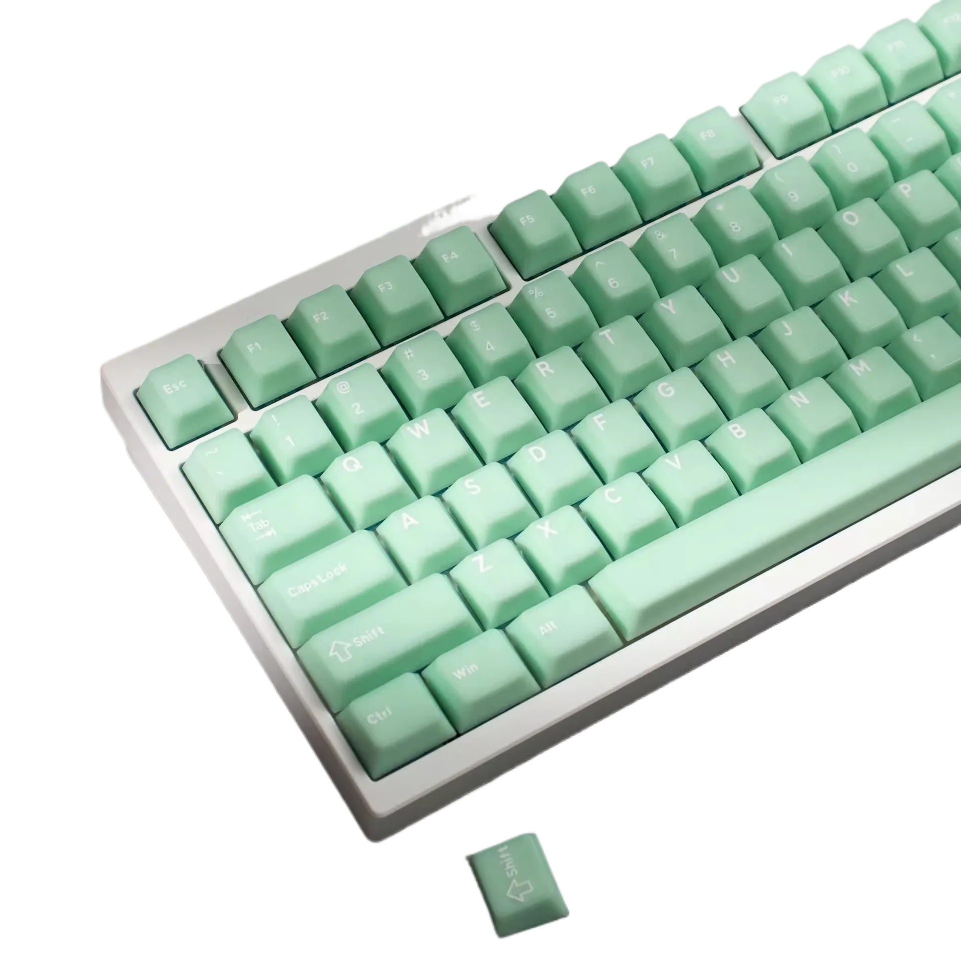 Han Dynasty White Jade Green 128-Key Doubleshot ABS Keycap Set