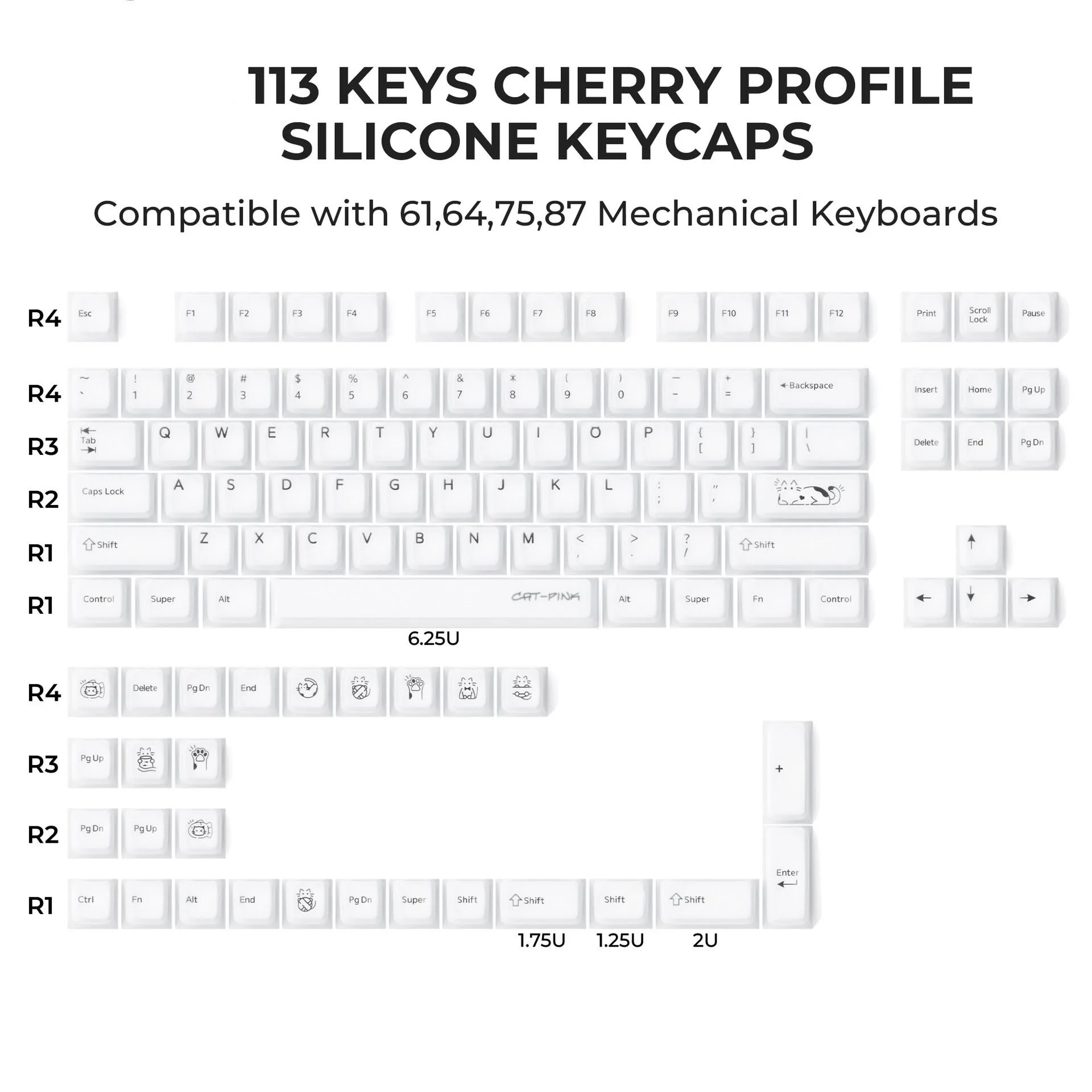 Silicone Pudding Keycaps – Soft, Skin-Friendly, Translucent OEM Profile for Mechanical Keyboards
