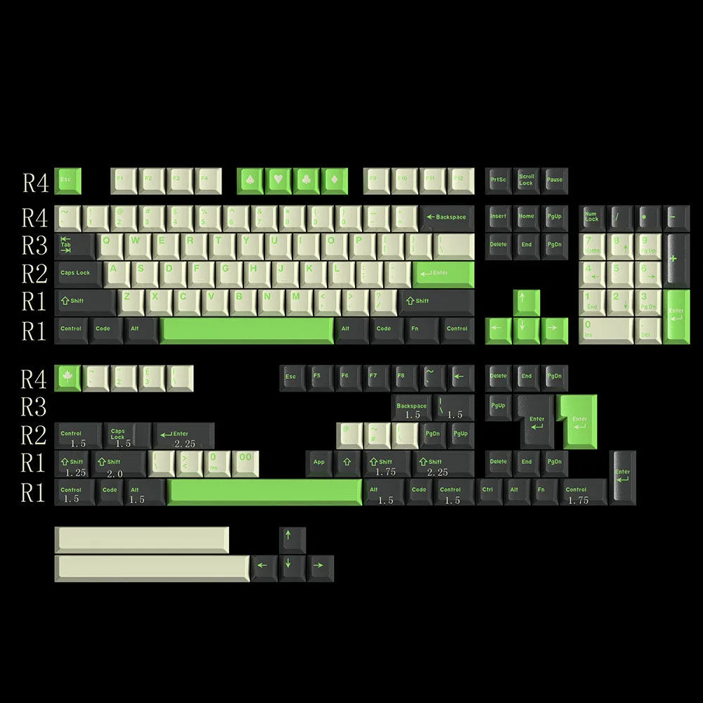 GMK Style Doubleshot 163 Keycaps Set, OEM Height