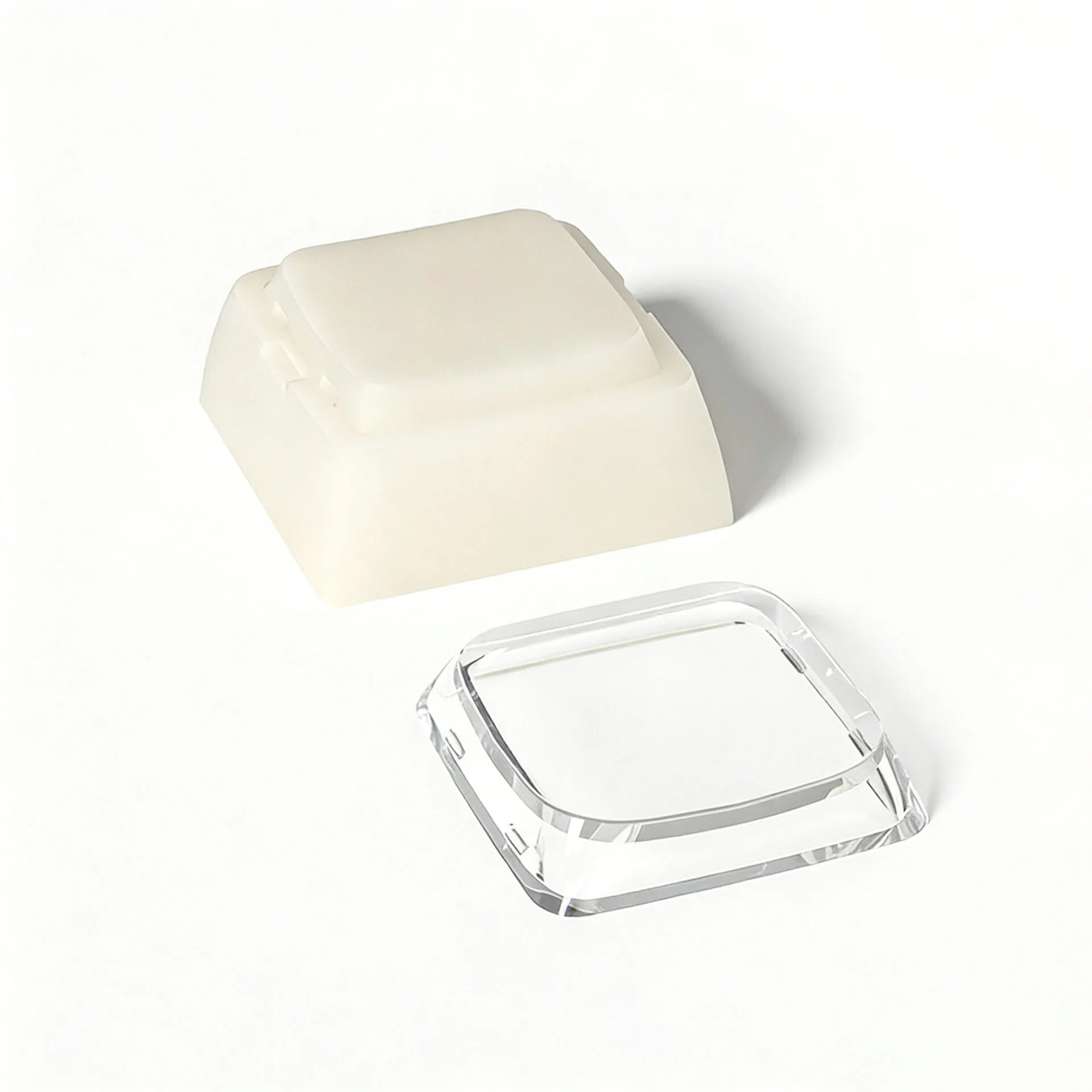 XDA Profile Double-Layer Custom Mechanical Keyboard Keycaps – 1U, White/Pink