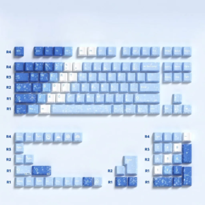 XUE New Snow Girl Side-Engraved Translucent Keycaps Multi-Language for custom mechanical keyboard keycap sourcing main product image