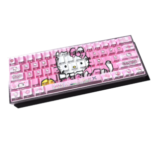 HelloKitty Pink 74-Key PBT Keycap Set, OEM Profile, Side-Printed for custom mechanical keyboard keycap sourcing product gallery image 2