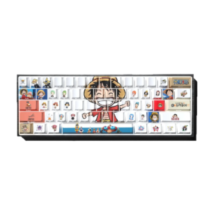 One Piece Luffy Keycaps, 74-Key OEM Side-Engraved Backlit PBT Sublimation for custom mechanical keyboard keycap sourcing main product image