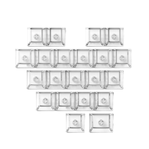 21 Key Transparent PC Keycap Set - Cherry Profile, Black, White, Red, Green & More for custom mechanical keyboard keycap sourcing product gallery image 2