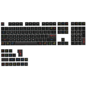 128 Keys Side Print Graffiti PBT Keycaps Set for custom mechanical keyboard keycap sourcing main product image