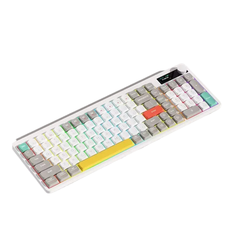YK100 Low-Profile Mechanical Keyboard, Screen, Wireless/Wired, Dye-Sub PBT Keycaps for custom mechanical keyboard keycap sourcing main product image