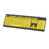 Wired Keyboard with Large Print Yellow Keys for Seniors for custom mechanical keyboard keycap sourcing main product image