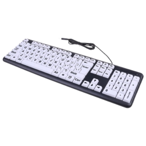 USB Wired Keyboard for Seniors, Large Print, Ergonomic Standard Keyboard for OEM ODM keyboard wholesale supply main product image