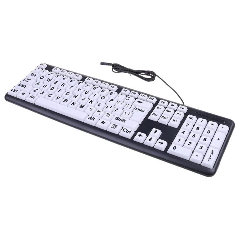 USB Wired Keyboard for Seniors, Large Print, Ergonomic Standard Keyboard for OEM ODM keyboard wholesale supply main product image