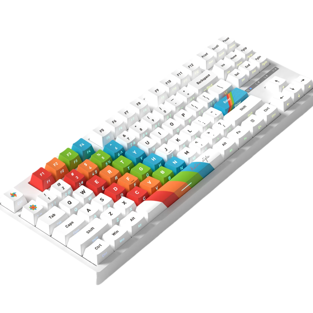 128-Key Side-Engraved Backlit PBT Keycaps - Retro Theme for custom mechanical keyboard keycap sourcing main product image