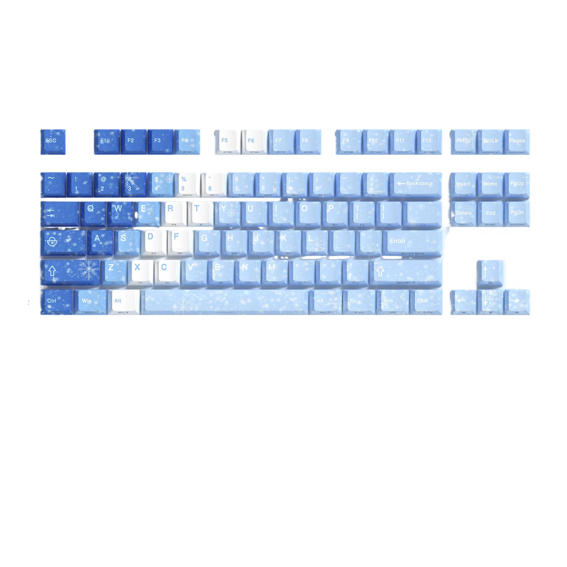 XUE New Snow Girl Side-Engraved Translucent Keycaps Multi-Language for custom mechanical keyboard keycap sourcing product gallery image 3