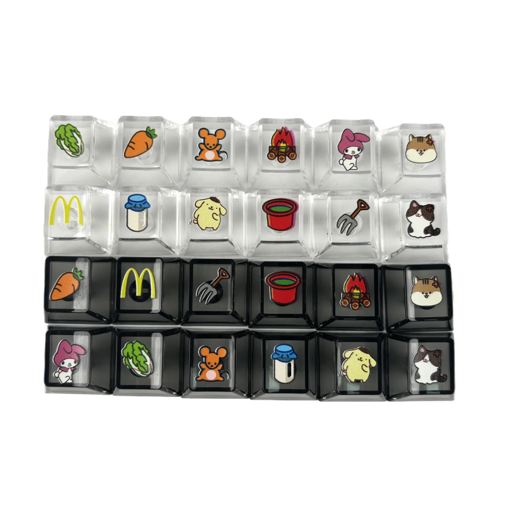 Transparent Color Keycaps Backlit PC Keycap Custom Pattern for custom mechanical keyboard keycap sourcing main product image