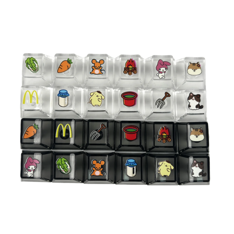 Transparent Color Keycaps Backlit PC Keycap Custom Pattern for custom mechanical keyboard keycap sourcing main product image
