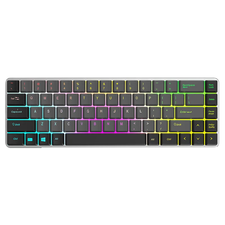 68-Key Low Profile Mechanical Keyboard, Wired Rainbow Backlit, Red Switch, Mixed RGB for mechanical keyboard switch sourcing main product image