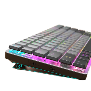 68-Key Low Profile Mechanical Keyboard, Wired Rainbow Backlit, Red Switch, Mixed RGB for mechanical keyboard switch sourcing product gallery image 2