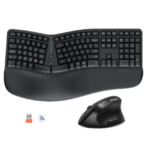 Ergonomic Wireless Keyboard and Mouse Combo - Silent Office Computer Set