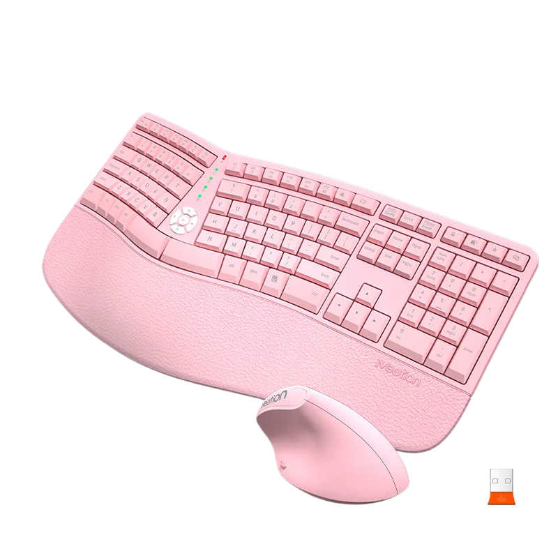 Ergonomic Wireless Keyboard and Mouse Combo – Silent Office Computer Set