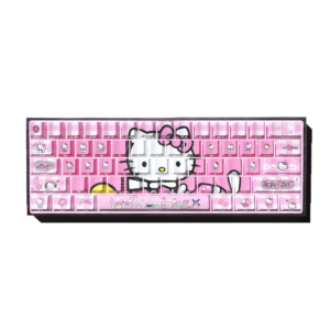 HelloKitty Pink 74-Key PBT Keycap Set, OEM Profile, Side-Printed for custom mechanical keyboard keycap sourcing main product image
