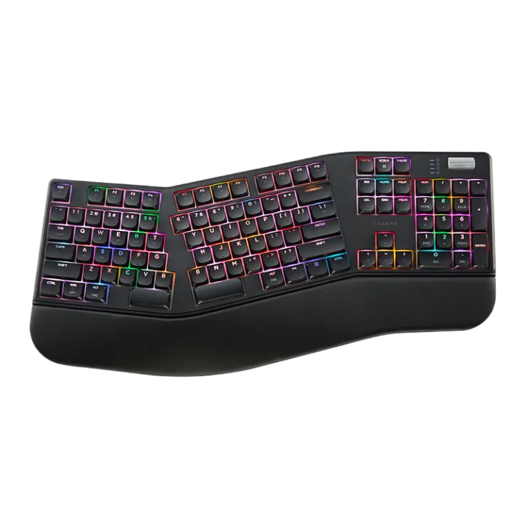 Ergonomic Split Wireless Bluetooth Mechanical Keyboard with Wrist Rest for OEM ODM keyboard wholesale main product image
