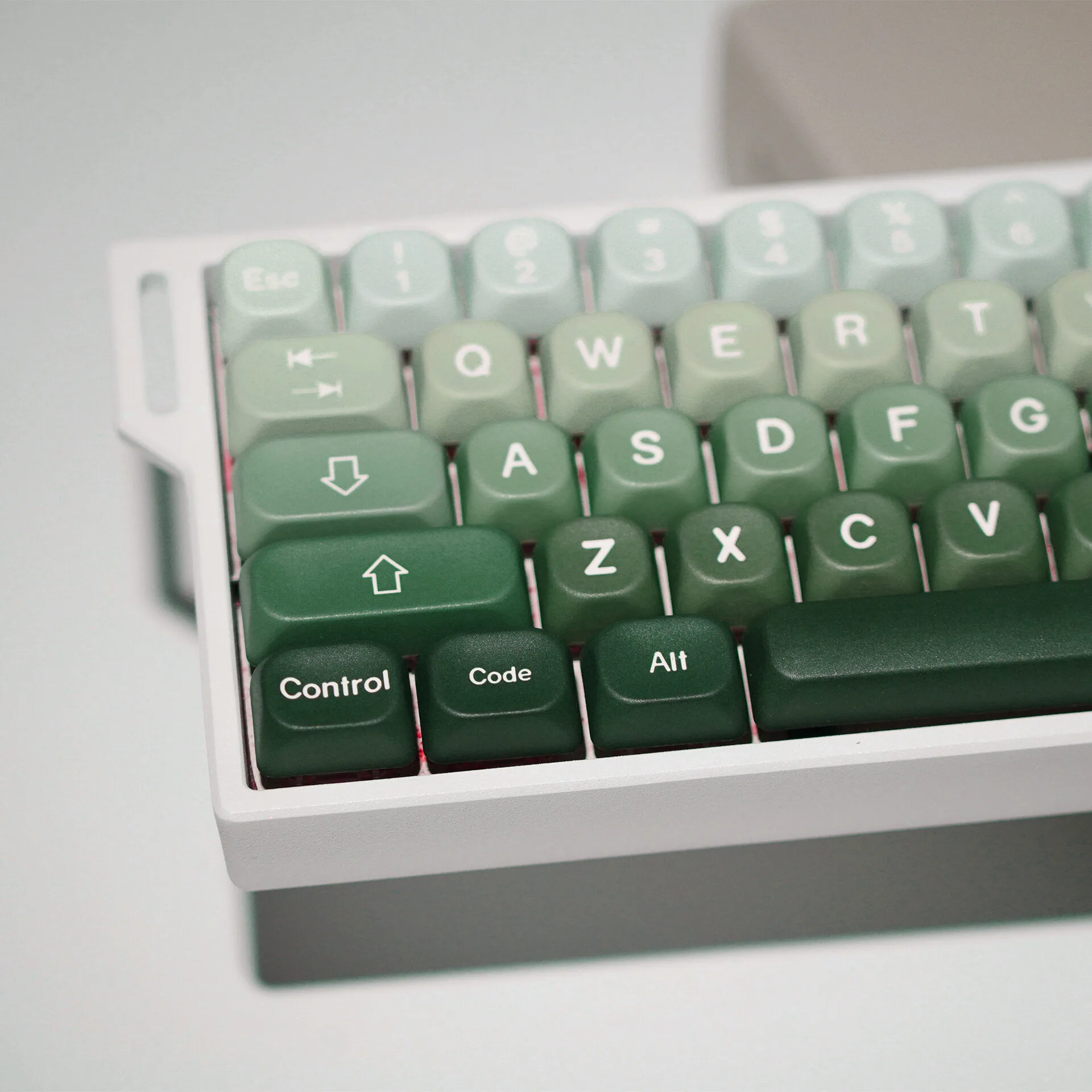 Gradient Green PBT Dye-Sub Keycaps – MOA Profile for Custom Mechanical Keyboards