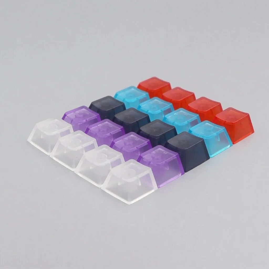 R4 Matte Translucent Keycaps – OEM Height PC 1U Keys for Mechanical Keyboards