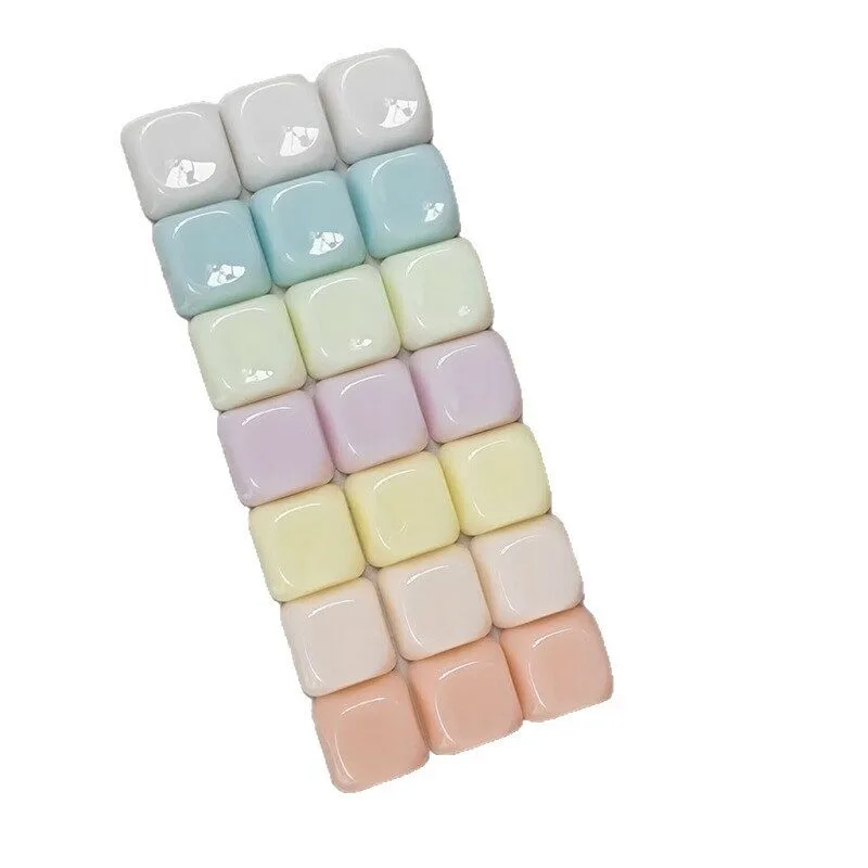 PC Resin Macaron Candy Color Mechanical Keycaps – DIY Cross Daisy Design