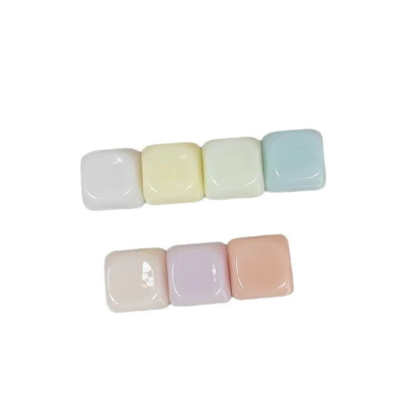 PC Resin Macaron Candy Color Mechanical Keycaps – DIY Cross Daisy Design