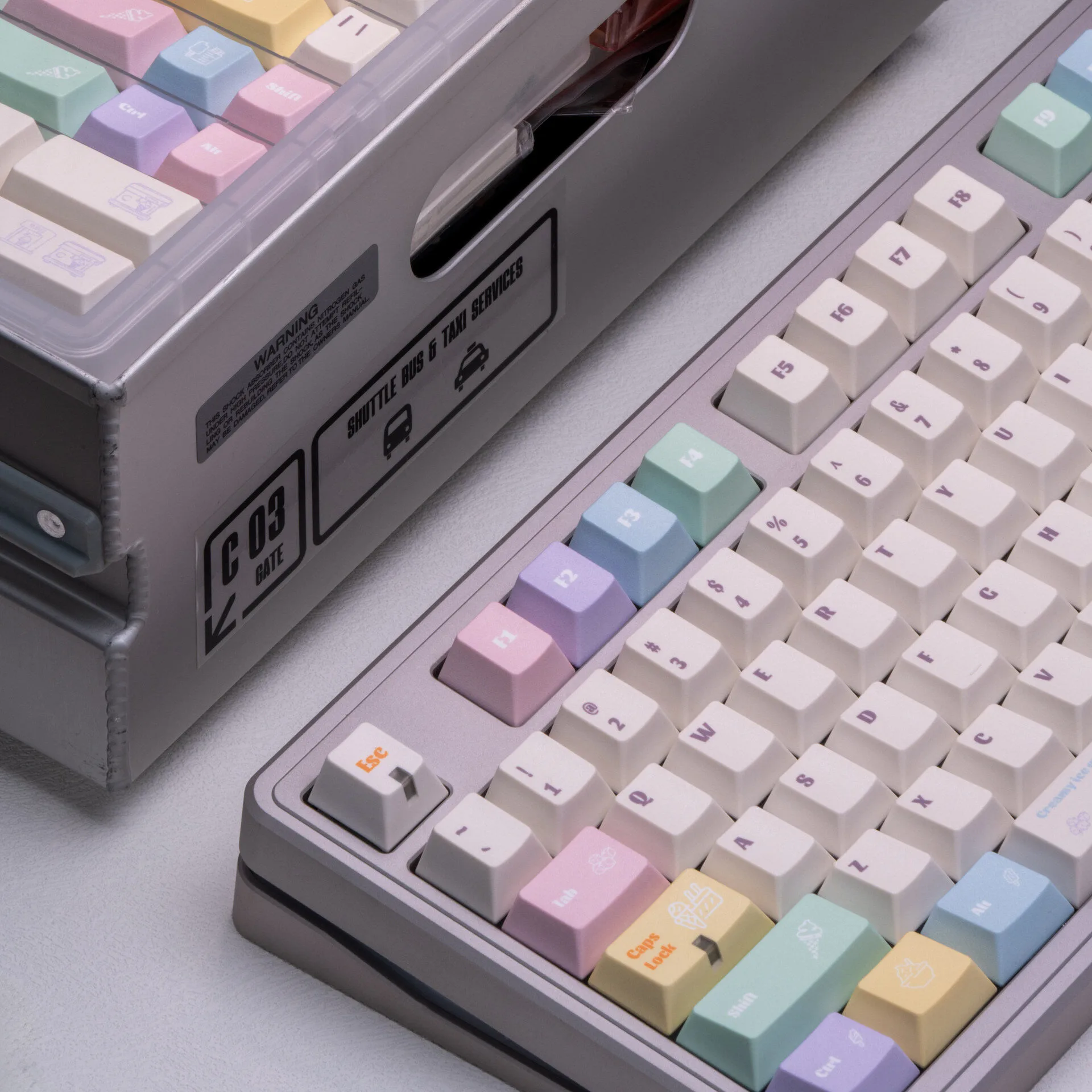 Cream Ice Cream 143-Key PBT Keycaps for Mechanical Keyboard