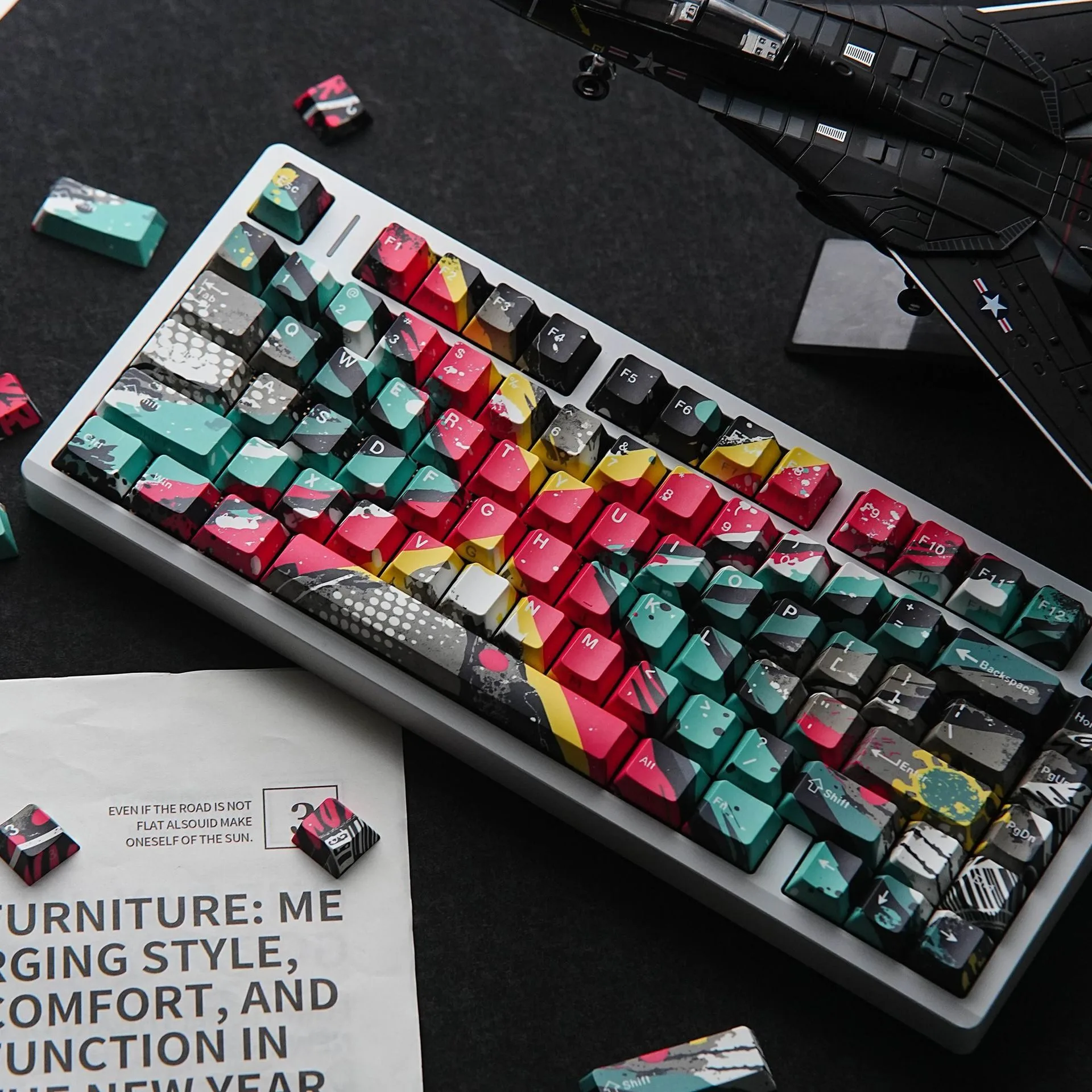 PBT Keycaps with Multilingual Legends for Mechanical Keyboards
